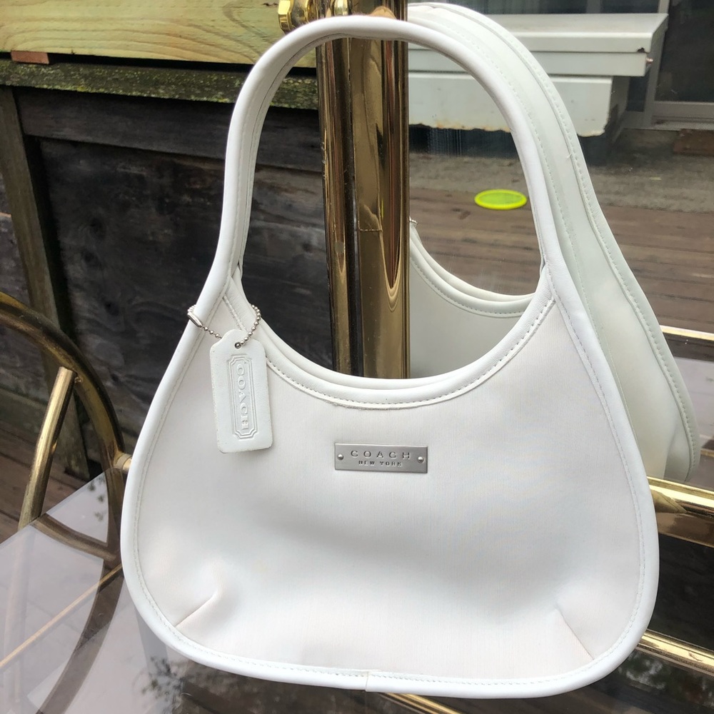 Cute White Coach Shoulder Bag